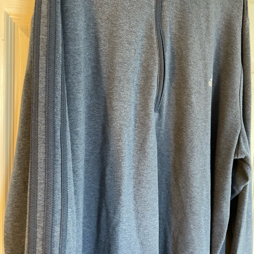 Adidas Men's 2XL 3-Stripes 1/4 Zip Pullover Blue NWT - Picture 5 of 11